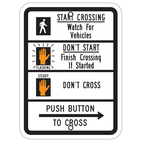 Pedestrian Traffic Signal Sign (Symbol)