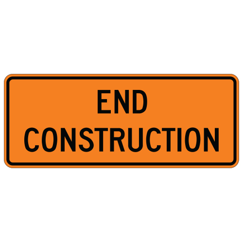 End Construction Sign