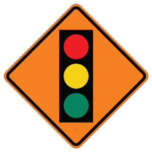 Signal Ahead Symbol Orange Sign