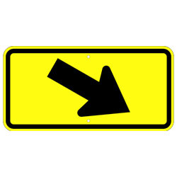 Diagonal Right Arrow School Sign