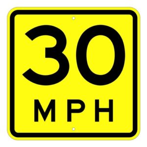 Advisory Speed Plaque Sign