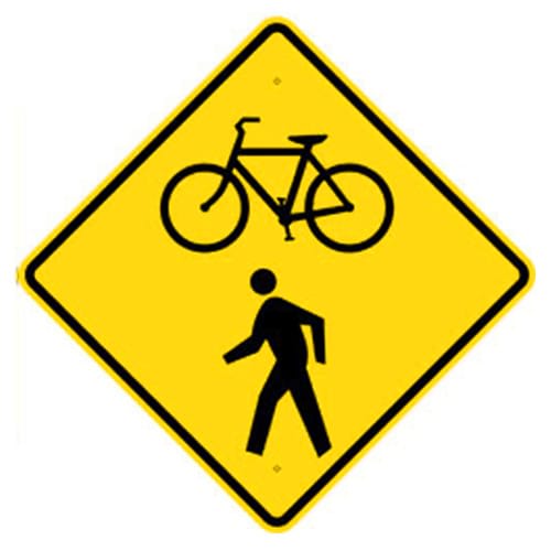 Bicycle Pedestrian Crossing Sign