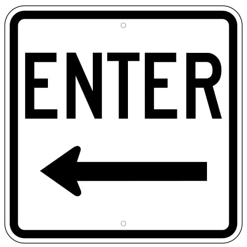 Enter Sign, with Left Arrow