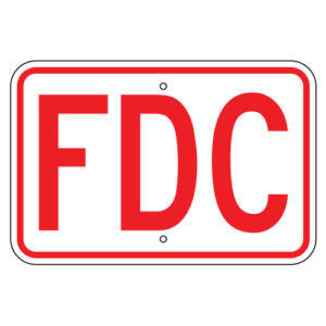 Fire Department Connection (FDC) Sign