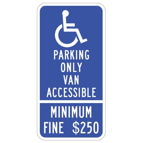 Handicap Symbol, Van Accessible Sign (California)