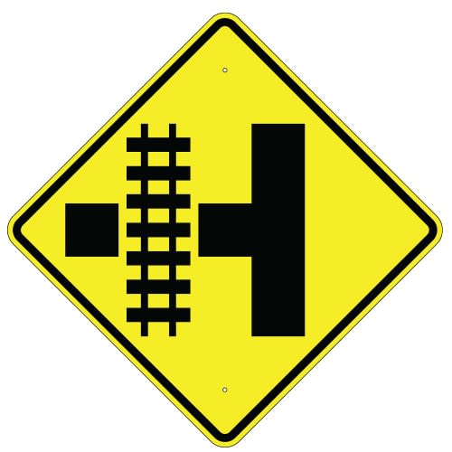 Railroad Crossing, Side Road Sign