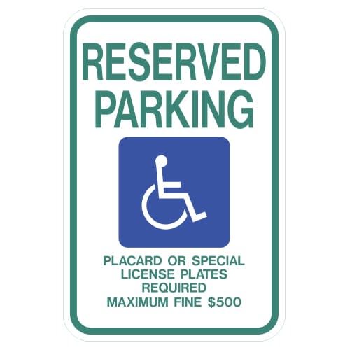 Reserved Parking, Handicap Symbol Sign (Hawaii)