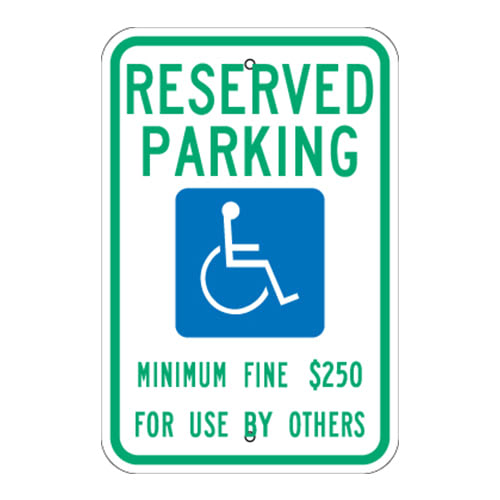 Reserved Parking, Handicap Symbol Sign (Nevada)