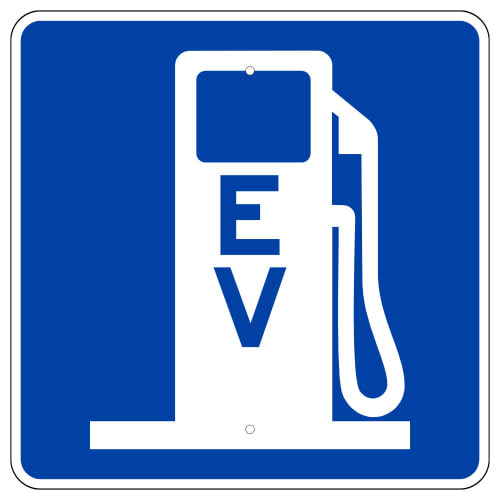 Electric Vehicle Charging Station Sign