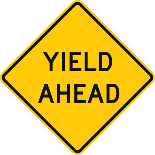 Yield Ahead Sign